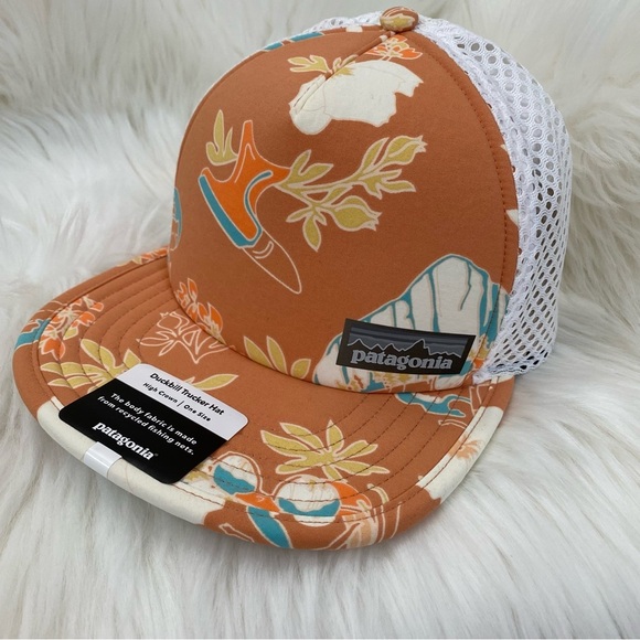 New with Tag Patagonia Women's Orange Duckbill Trucker one size hat - Picture 1 of 4